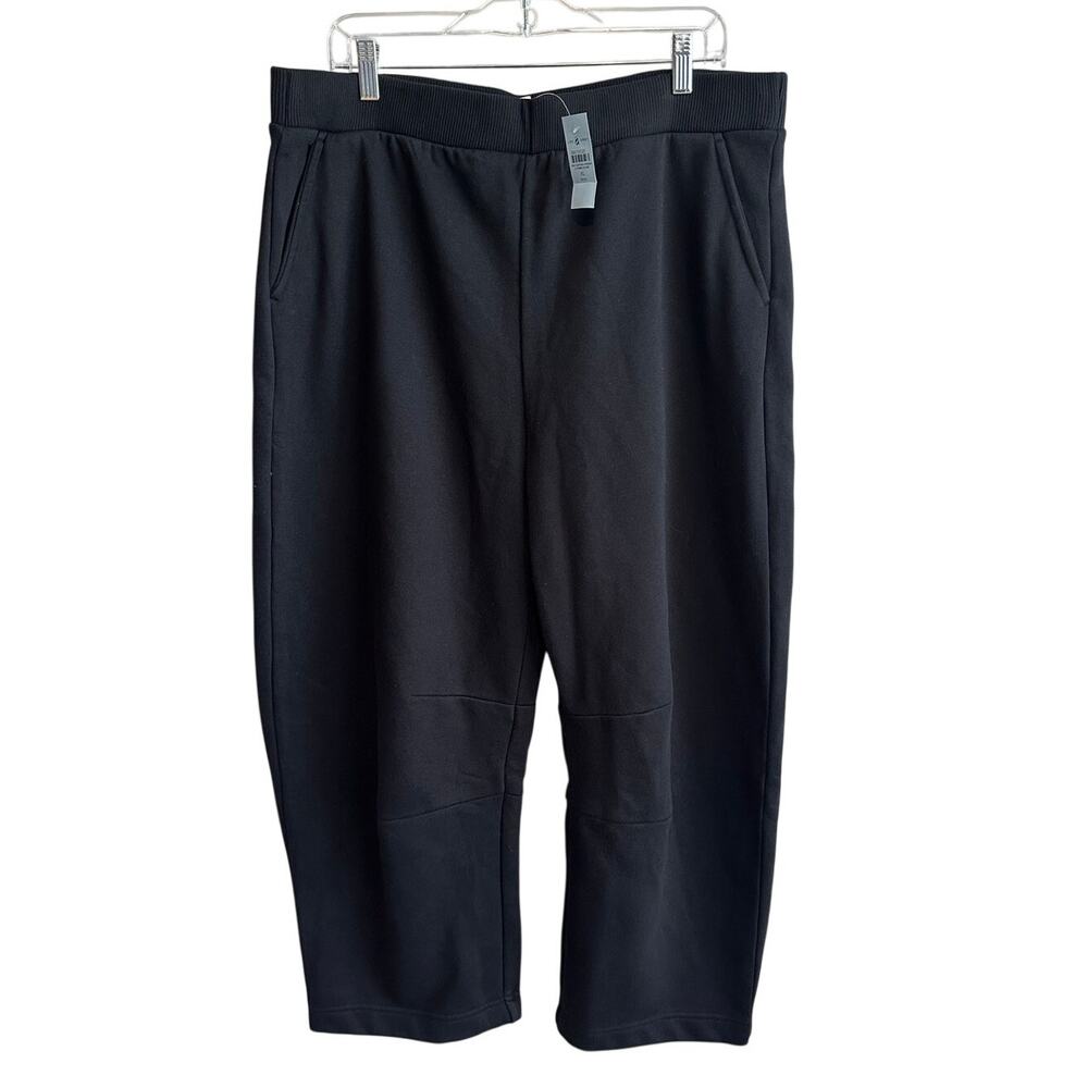 Lou & Grey Petite Elite Fleece Barrel Pants Black XL Petite NEW